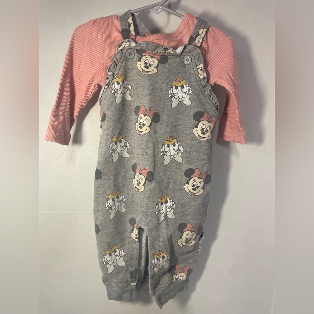 Disney Pink and Gray Character Romper 12m